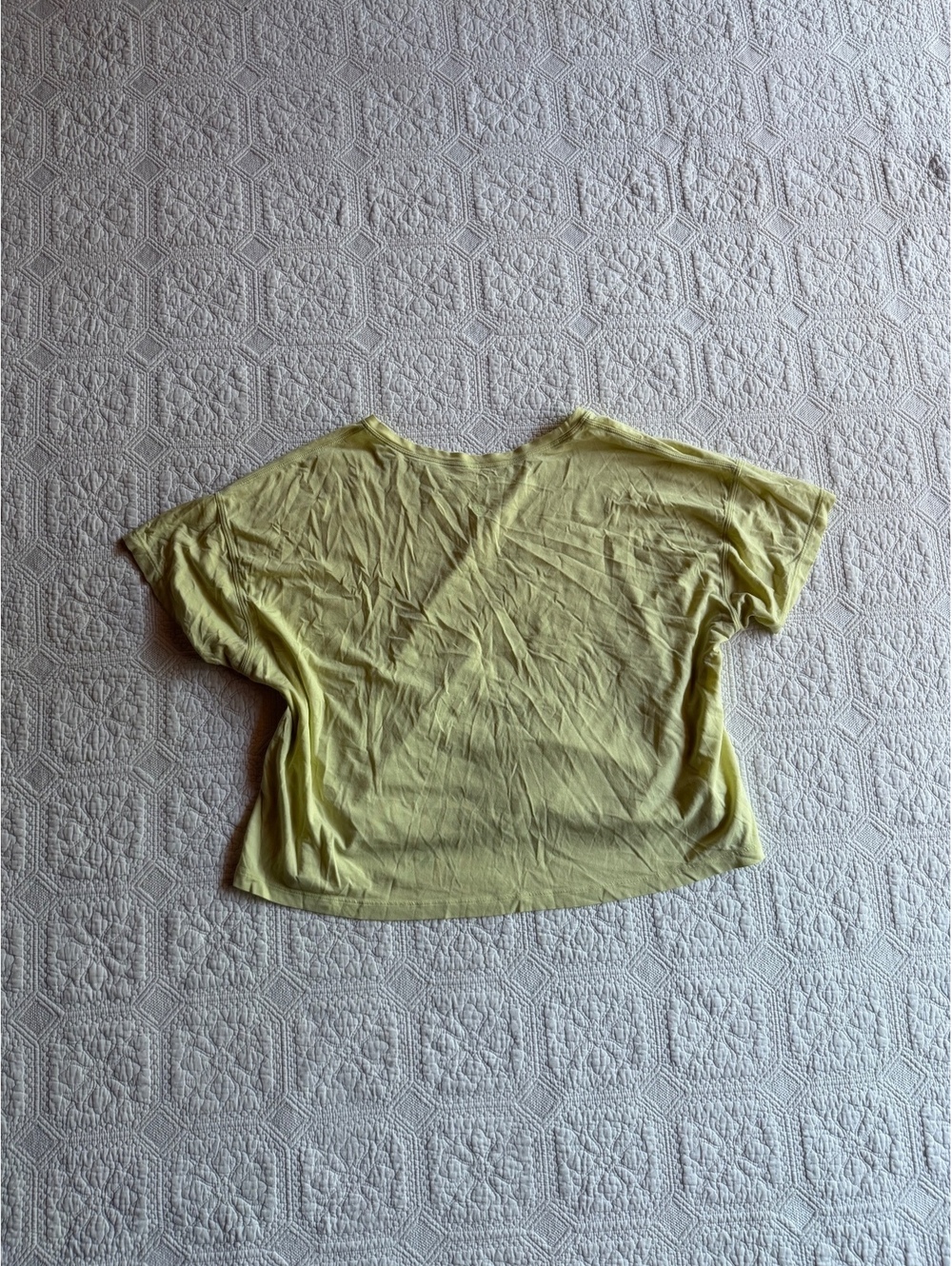 Lululemon Women's Yellow Short Sleeve Athletic Top Size 6